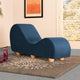 Avana Yoga Chaise Lounge with Maple Feet, Marine