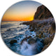 Crashing Waves At Pelican Cove, Seashore Round Metal Wall Art, 36"