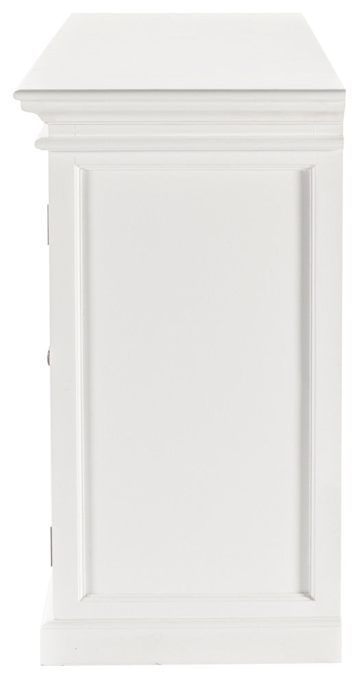 Classic White Halifax Buffet with 6 Glass Doors