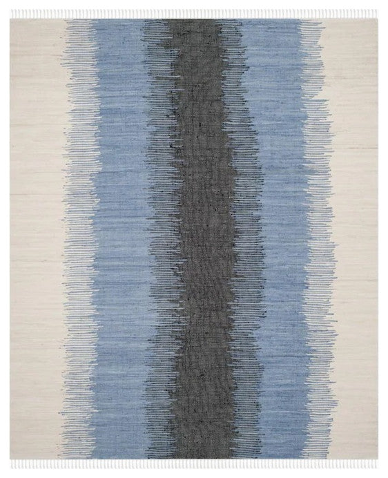 Safavieh Montauk Mtk710A Rug, Grey/Black, 8'0" X 10'0"