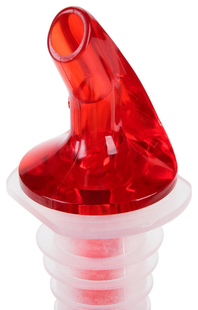 Measured Pour Spouts 1 oz. Pourer, Red, Set of 12