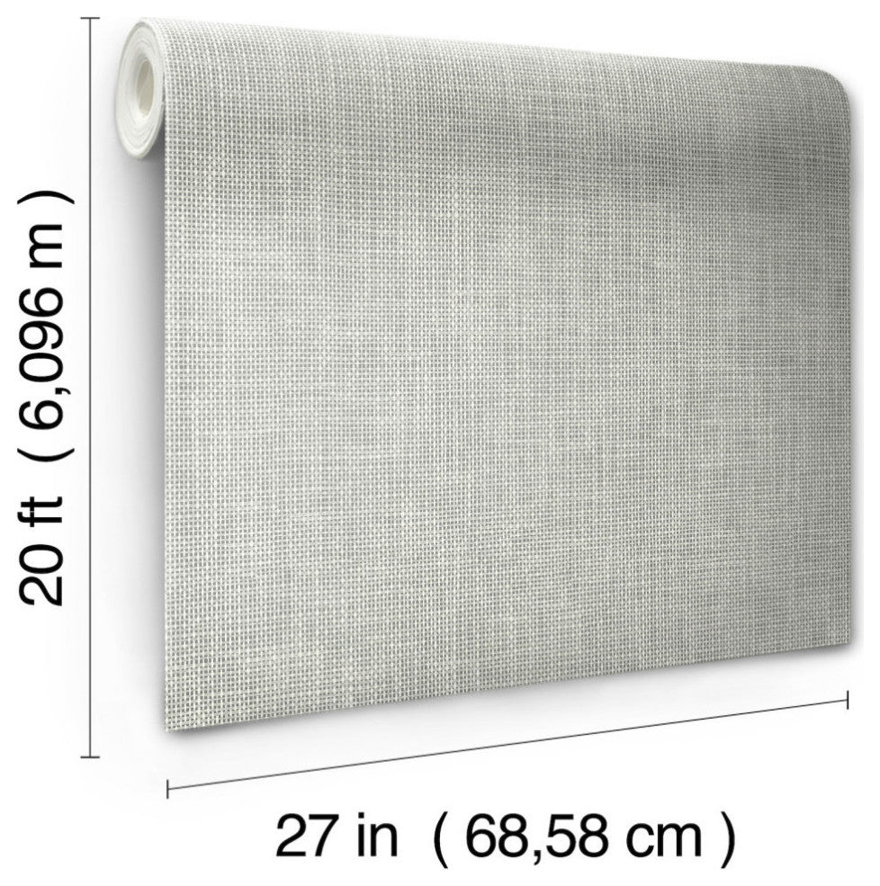 Reed Basket White Peel and Stick Wallpaper