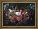 Jacob Van Walscapelle a Swag of Flowers Framed Premium Canvas Print, 16"x24"