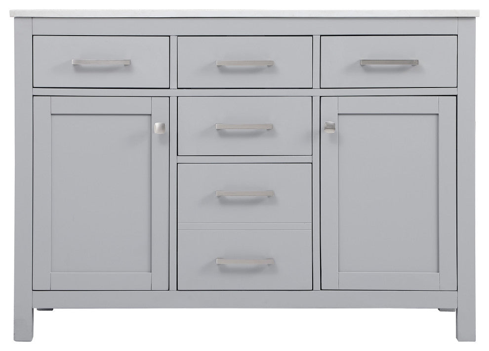48" Single Bathroom Vanity, Grey