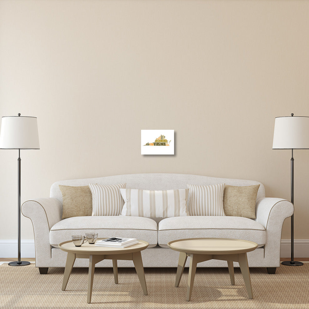"Virginia Word Cloud Map" Fine Art Print