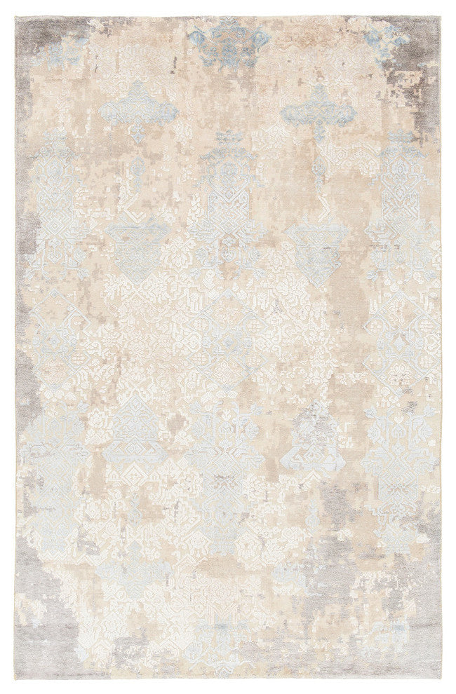 Vingel Traditional Area Rug, Blue and Green, 5'x7'6"