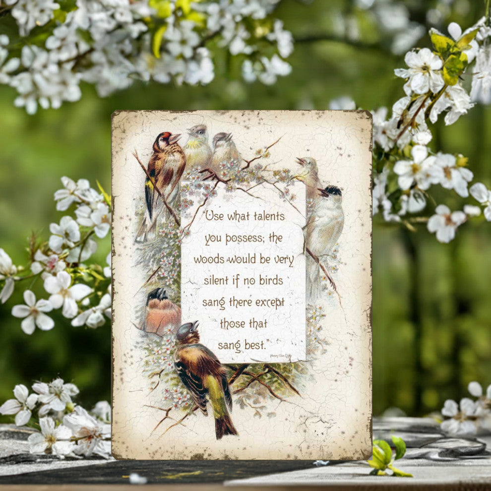 Vintage-Style Birds Sign