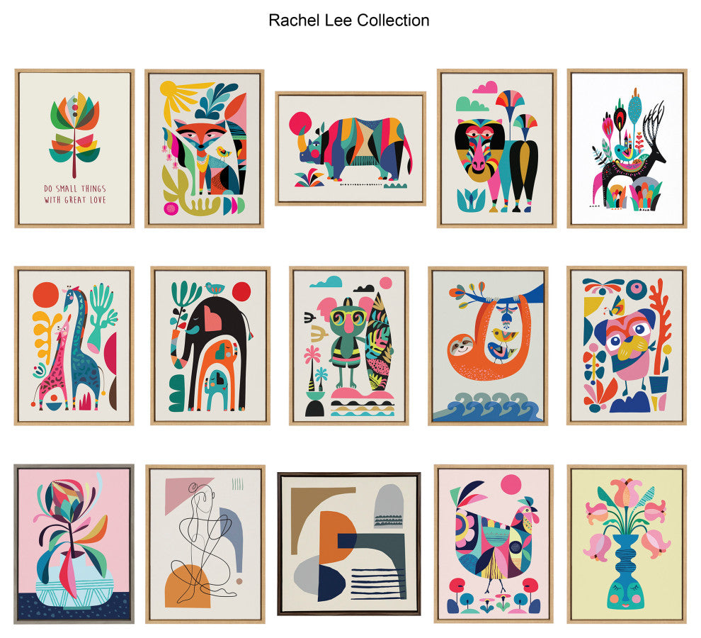 Sylvie Girl Friends Framed Canvas by Rachel Lee of My Dream Wall, White 18x24