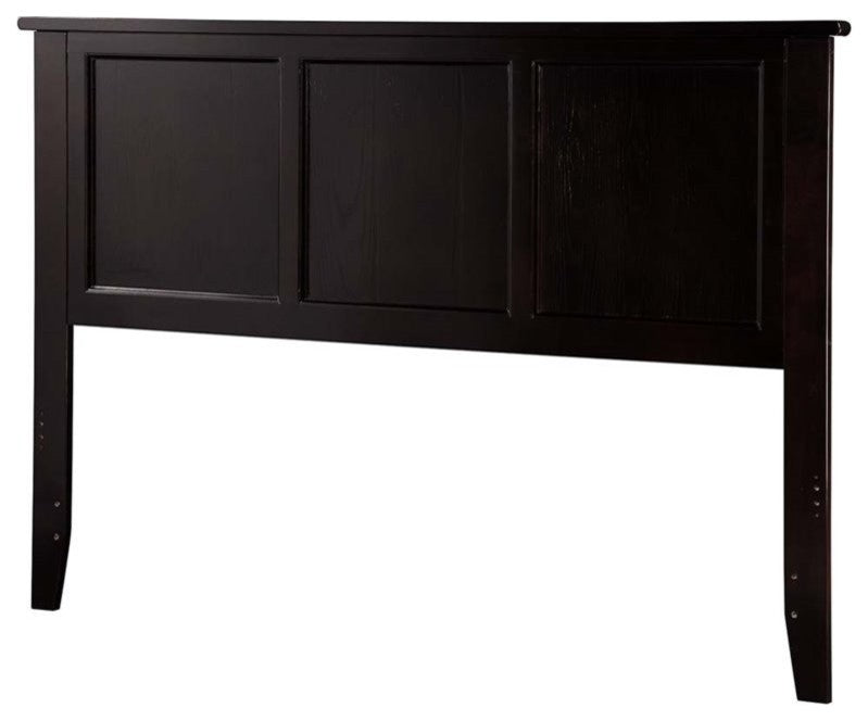 AFI Madison Queen Wood Panel Headboard with USB Charging Station in Espresso