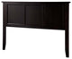 AFI Madison Queen Wood Panel Headboard with USB Charging Station in Espresso