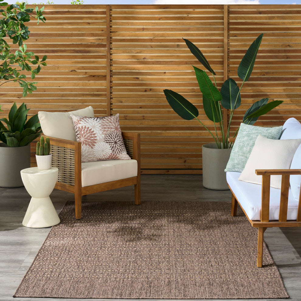 Nourison Tulum 6' x 9' Brown Outdoor Rug