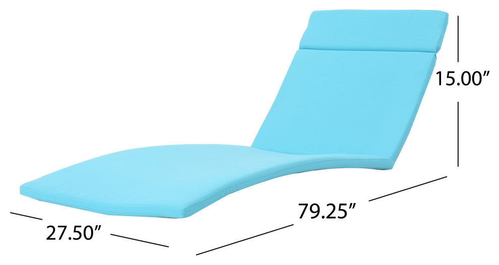 GDF Studio 3-Piece Lakeport Outdoor Adjustable Blue Chaise Lounge Chair Set