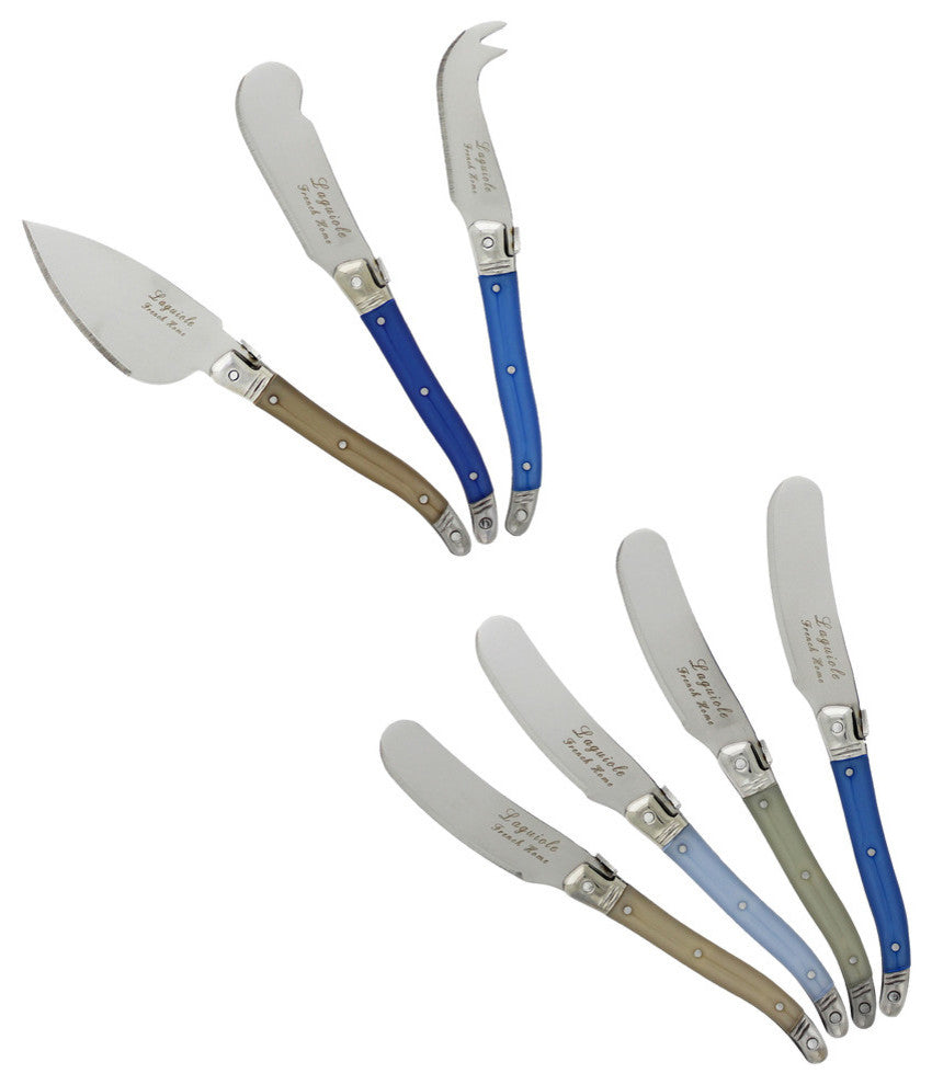 7 Piece Laguiole Cream And Blue Cheese Knife And Spreader Set