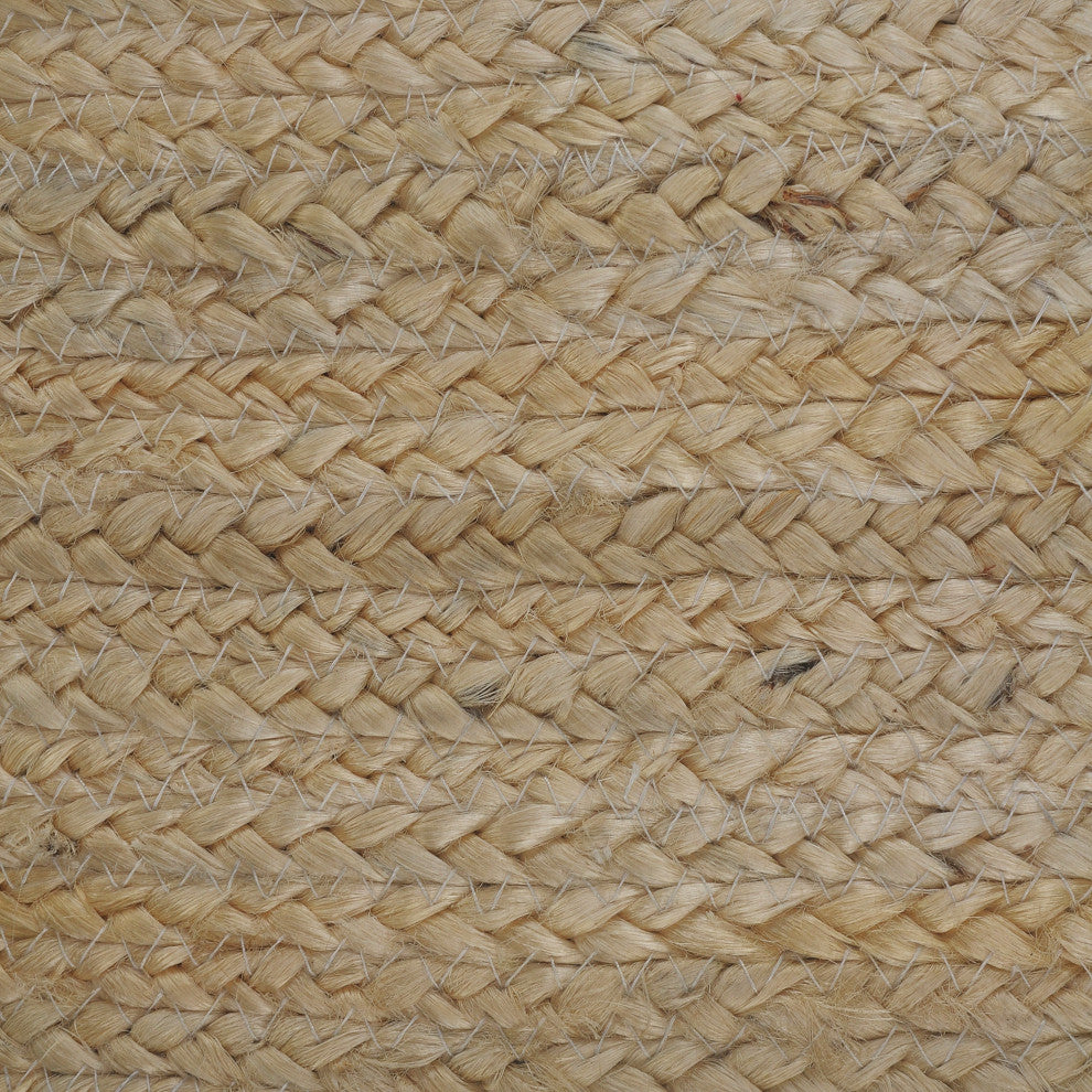 Natural Jute Throw Pillow with Tassels