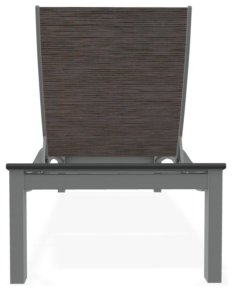 Bazza Sling 4-Position Contour Outdoor Chaise Lounge, James/Graphite