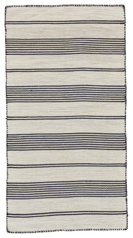 Weave & Wander Granberg Eco-Friendly PET Rug, Black, 2' X 3'