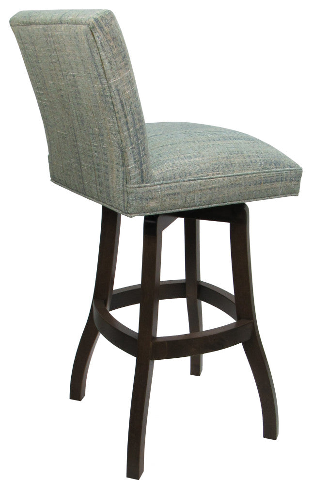 Swivel Wood Counter, Bar or Extra Tall Stool - Sommerville on S-Base, Watusi Aquatint - Dark Walnut, 30"