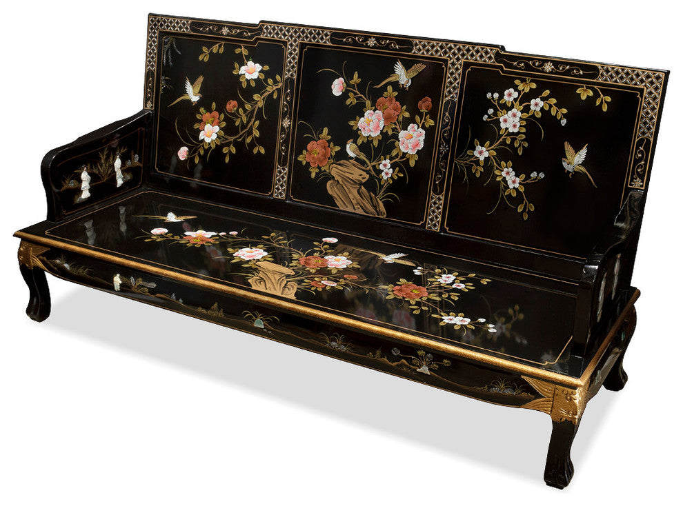 Hand-Painted Grand Imperial Sofa Couch With Cushion