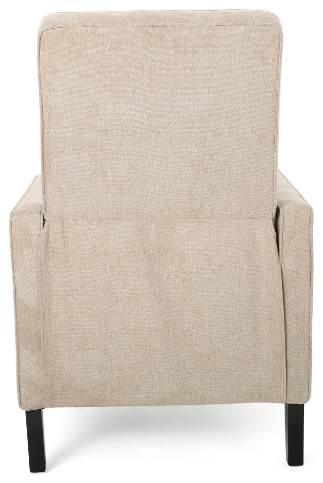 GDF Studio Lindqvist Beige Fabric Slim Recliner Chair