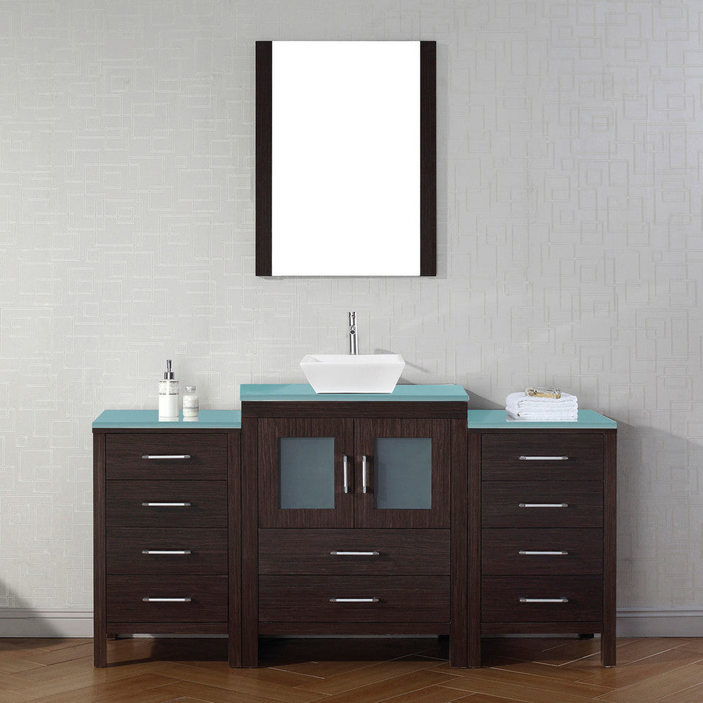 Dior 64" Single Bathroom Vanity Set, Espresso