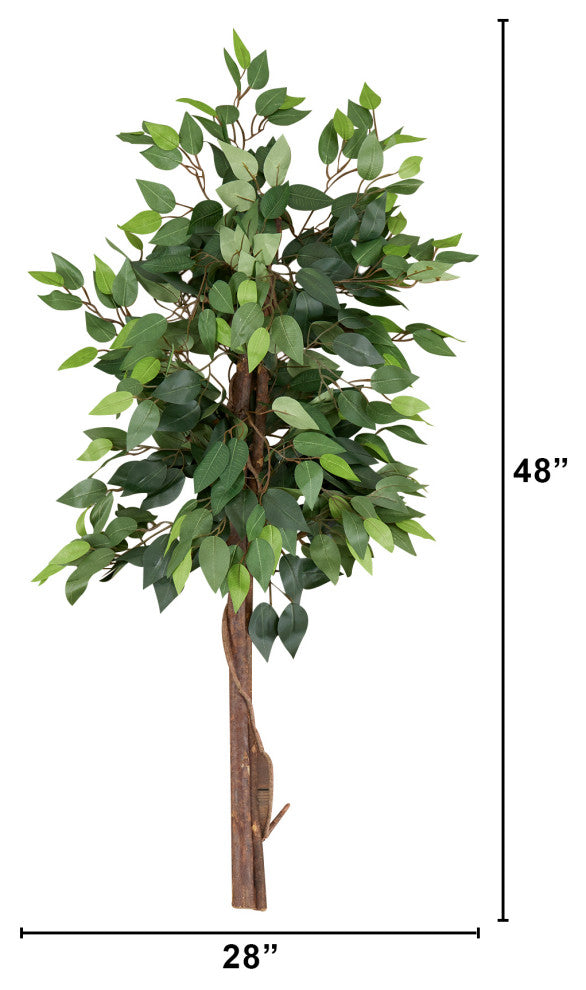 4ft. Artificial Double Trunk Ficus Tree (No Pot)