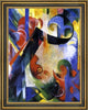 Franz Marc Broken Forms - 21" x 28" Framed Premium Canvas Print