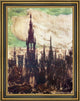 Mikalojus Ciurlionis City Towers - 18" x 24" Framed Premium Canvas Print