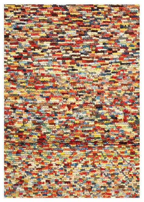 Multi Color Fine Hand Knotted Moroccan Rug 4'4"x5'11"