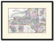New York Vintage Antique Map Wall Art, 16"x21"