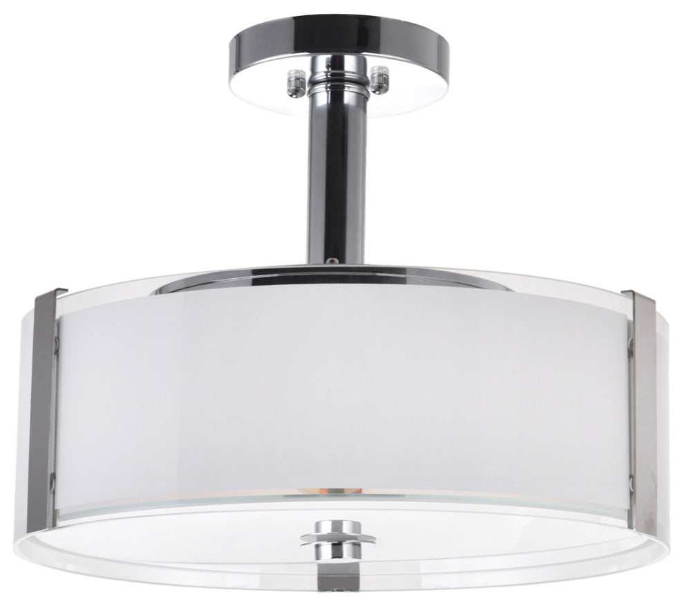 Lucie 3 Light Drum Shade Chandelier With Chrome Finish