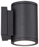 WAC Lighting Tube LED Outdoor Up and Down Wall Light, Black