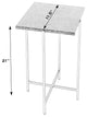 Nigella Square Marble and Metal Side Table, Green