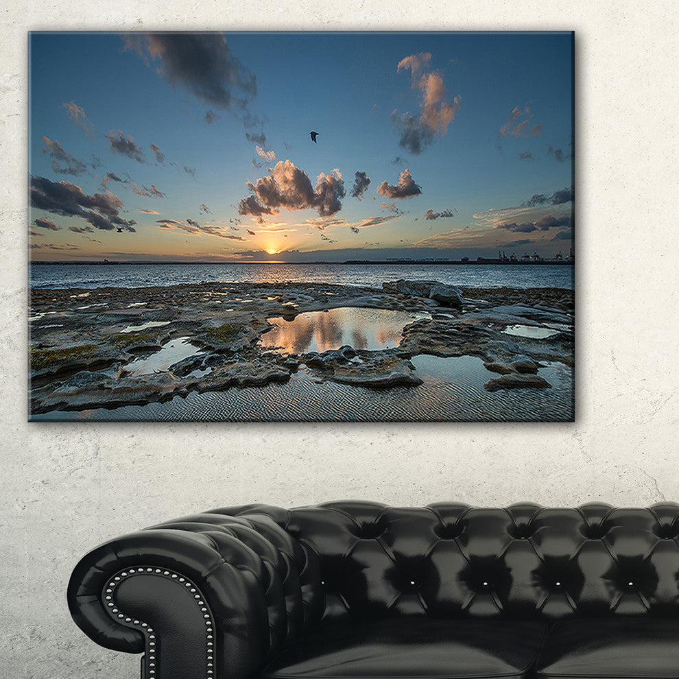 "Sunset At La Perouse Sydney" Landscape Art Print Canvas, 40"x30"