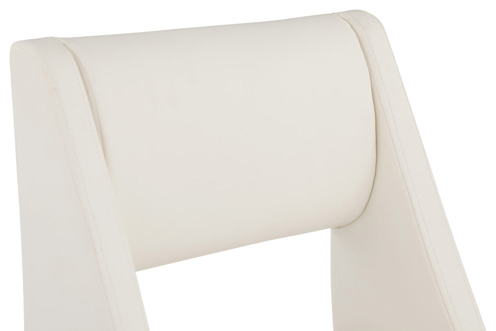 Jayce Faux Leather Dining Chair, Set of 2, Cream