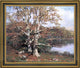 Allen Butler Talcott Pasture Oaks Framed Premium Canvas Print, 20"x25"