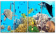 "Underwater Panorama With Sea Creatures" Photograph Print, 4 Panels