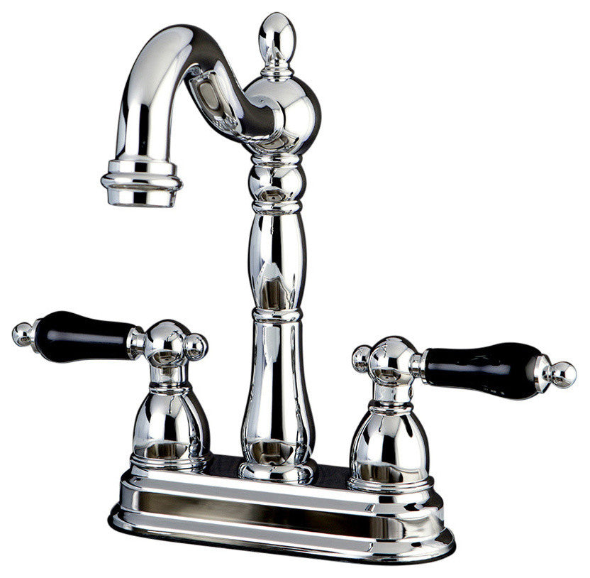 Kingston Brass 4" Centerset Bar Faucet, Polished Chrome