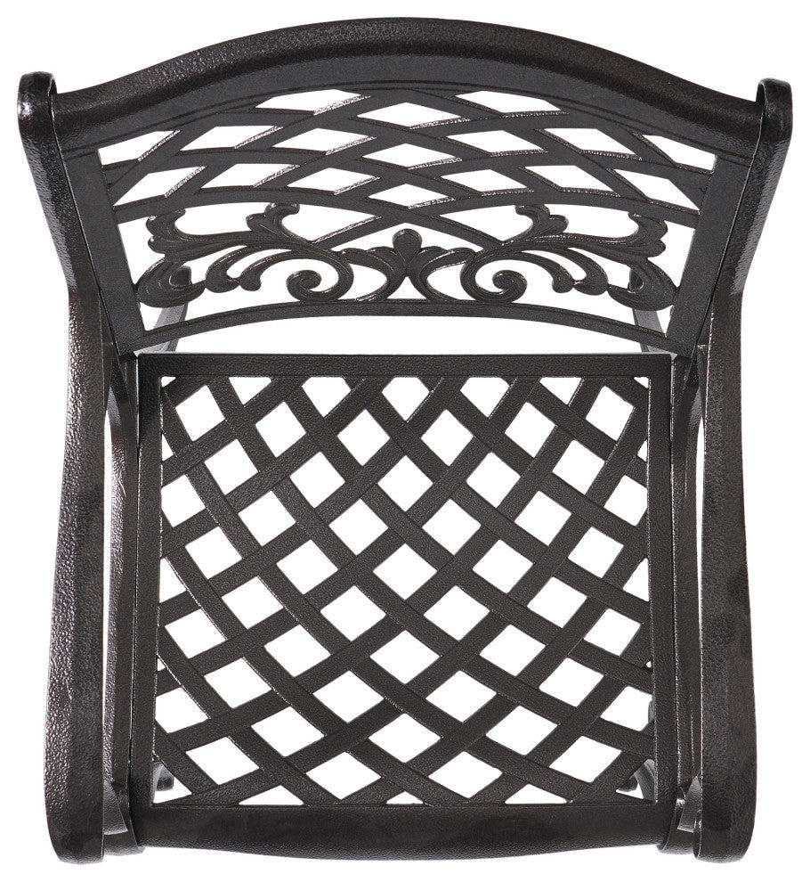 Covington Sarasota Traditional Outdoor 4-Seater Cast Aluminum Dining Set