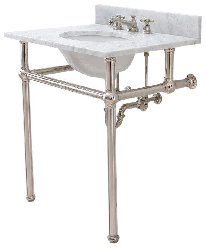 Embassy 30" Wash Stand Set, Yellow, Polished Nickel F2-0009 Faucet