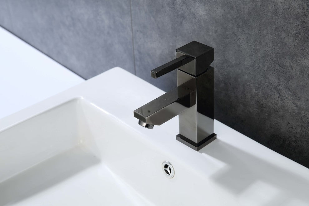 Legion Furniture Single Faucet, Glossy Black