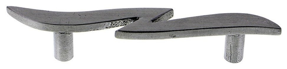 Kinky Cabinet Hardware Pull, Satin Pewter