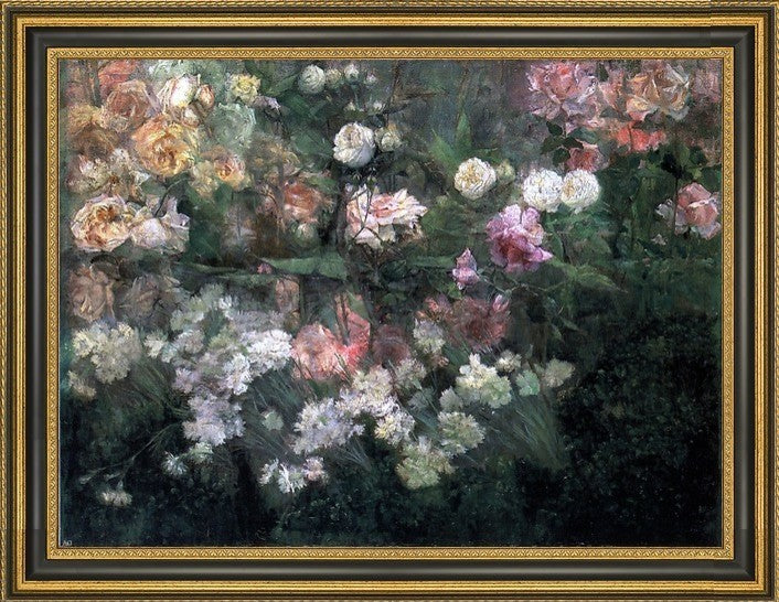 Maria Oakey Dewing Garden in May Framed Premium Canvas Print, 21"x28"