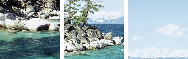 "North Shore Lake Tahoe CA" Canvas Art, 36"x12"x1.25"