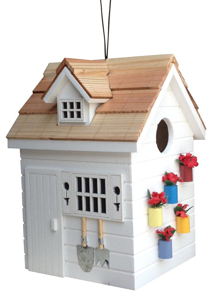 Potting Shed Birdhouse, White