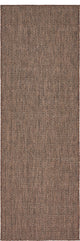 Unique Loom Light Brown Solid Outdoor 2' 0 x 6' 0 Runner Rug