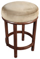 Monette Upholstered Bar and Counter Stool, Beige, Velvet, Brown Finish