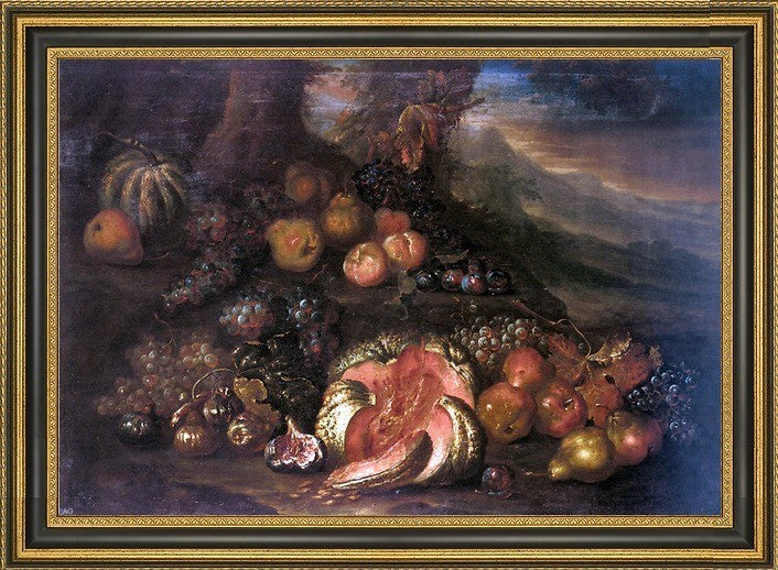 Joseph Teal Cooper Still Life of Fruit  Framed Premium Canvas Print, 18"x27"
