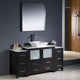 Torino 60" Espresso Modern Bathroom Vanity With 2 Side Cabinets, FFT3072CH