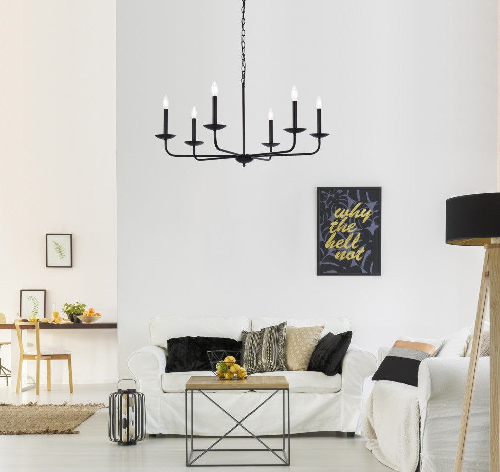 Charlie 36" Pendant, Black