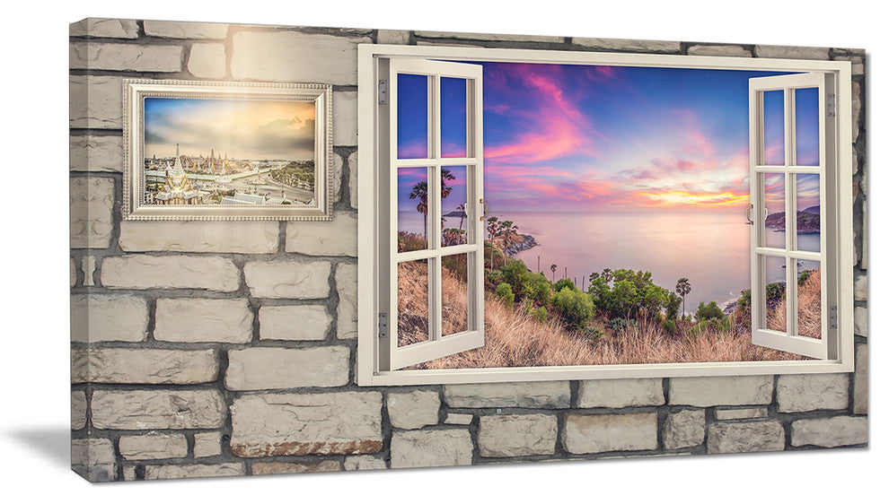 "Window To Beautiful Stretch of Land" Landscape Wall Art, 40"x20"
